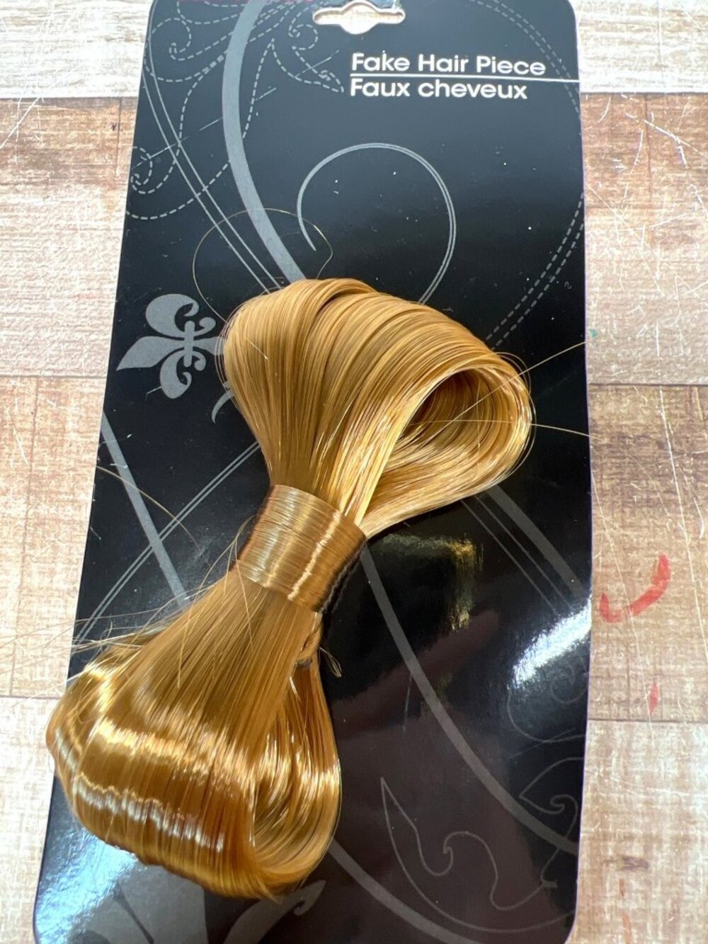 Fake Hair Piece Blonde Synthetic Clip-In Accessory For Styling & Hairdressing Pr